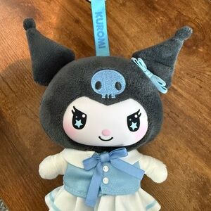 Sanrio Kuromi Plush Keychain Blue Dress Mascot Bag Charm